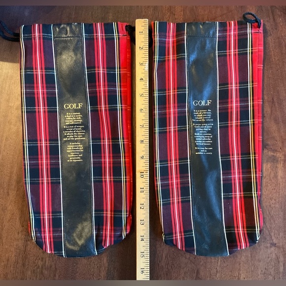 Red Plaid Wine Bags/Travel Bags (2) - Picture 6 of 7